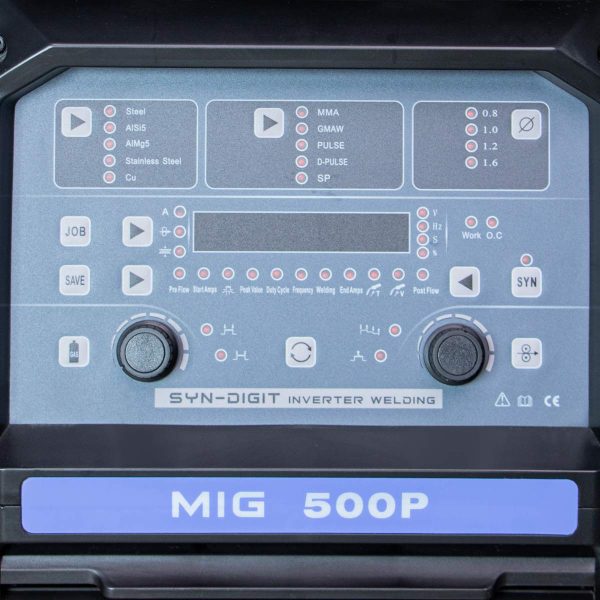 پنل دستگاه جوش co2 پالسی سه فاز صنعتی هوولد MIG500P